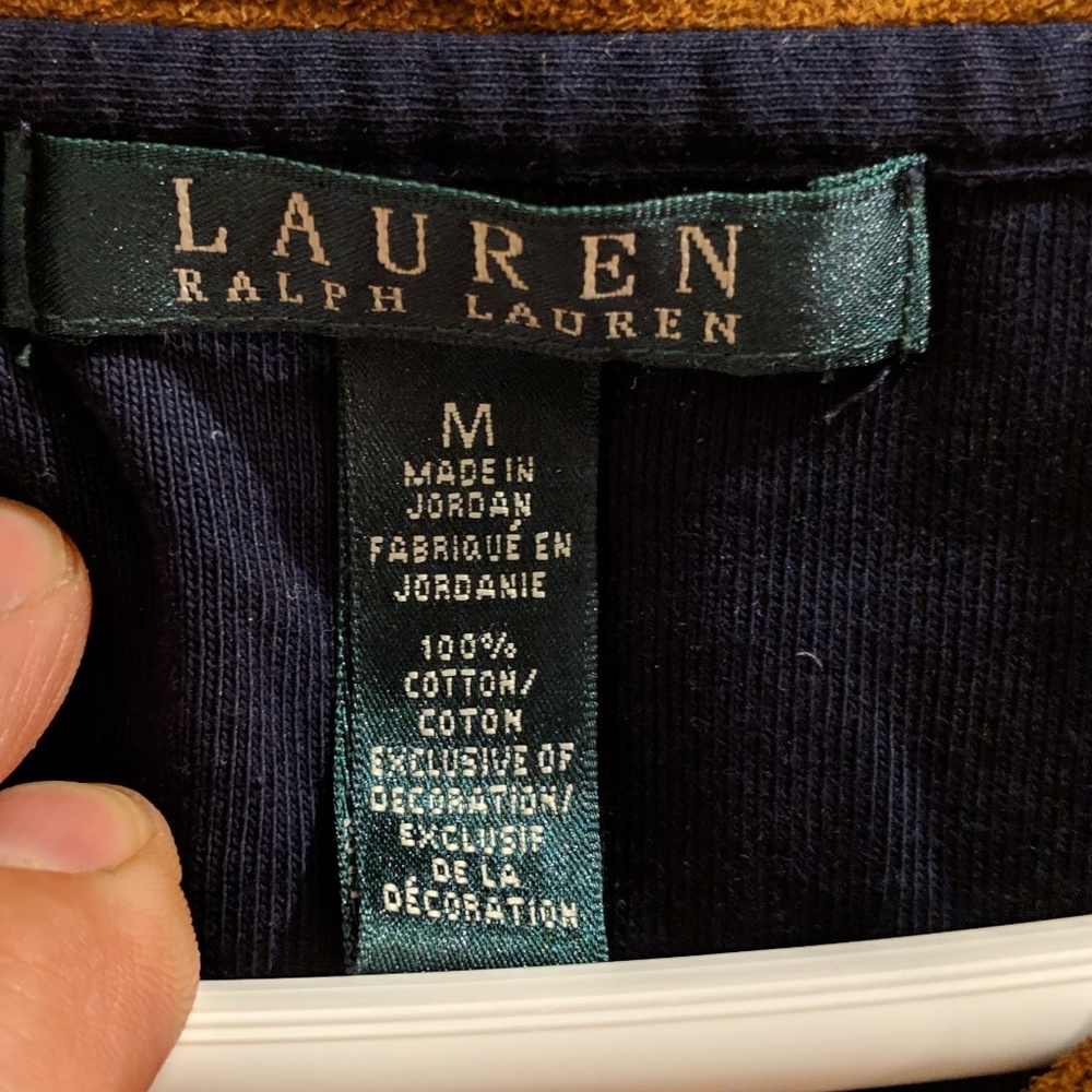 Lauren by Ralph Lauren Blouse with Suede Accents - Picture 5 of 8